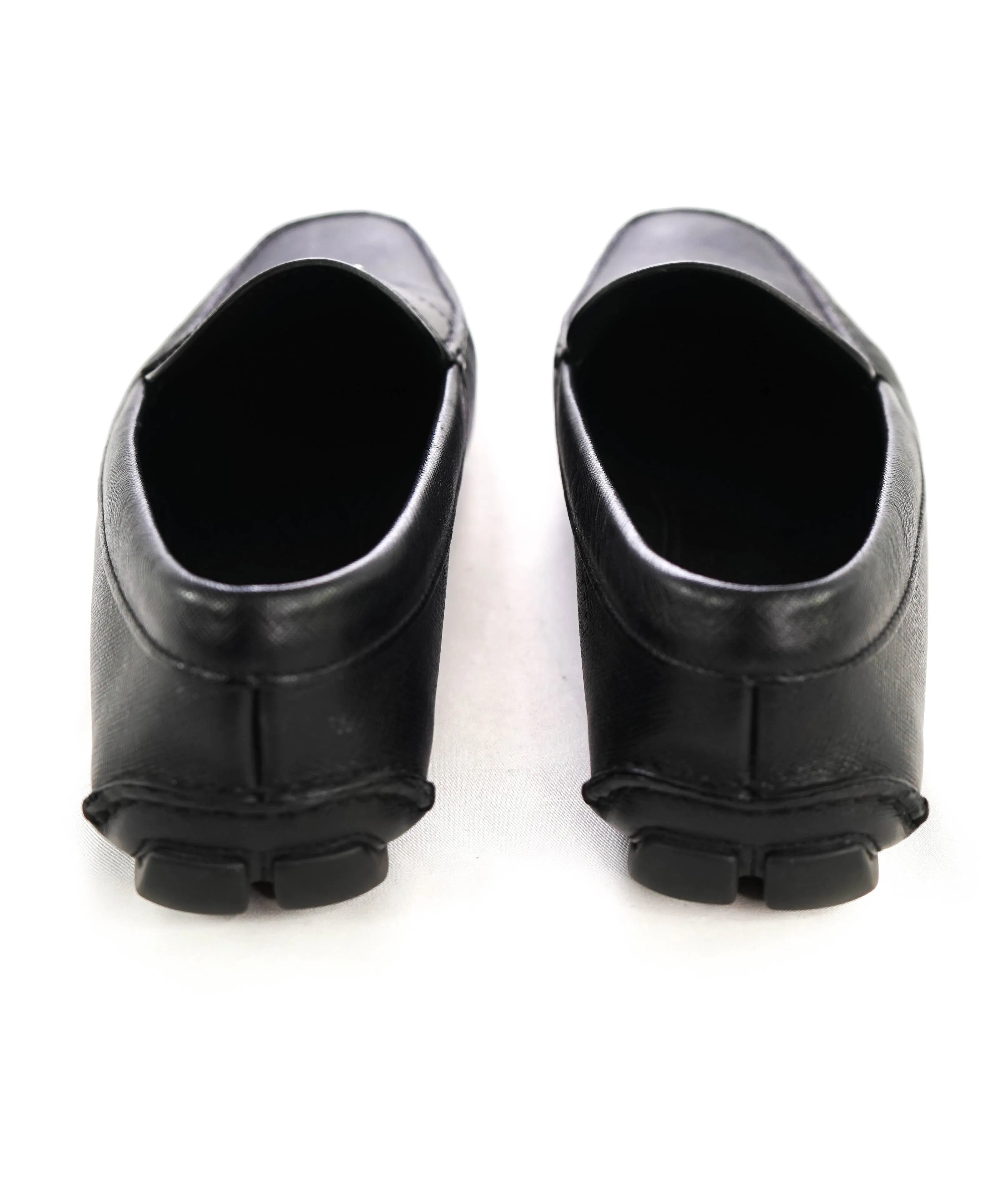 $850 PRADA - Black Saffiano LOGO Leather Penny Loafers - 10US (9)