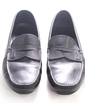 $850 PRADA - Black Saffiano LOGO Leather Penny Loafers - 11US (10)