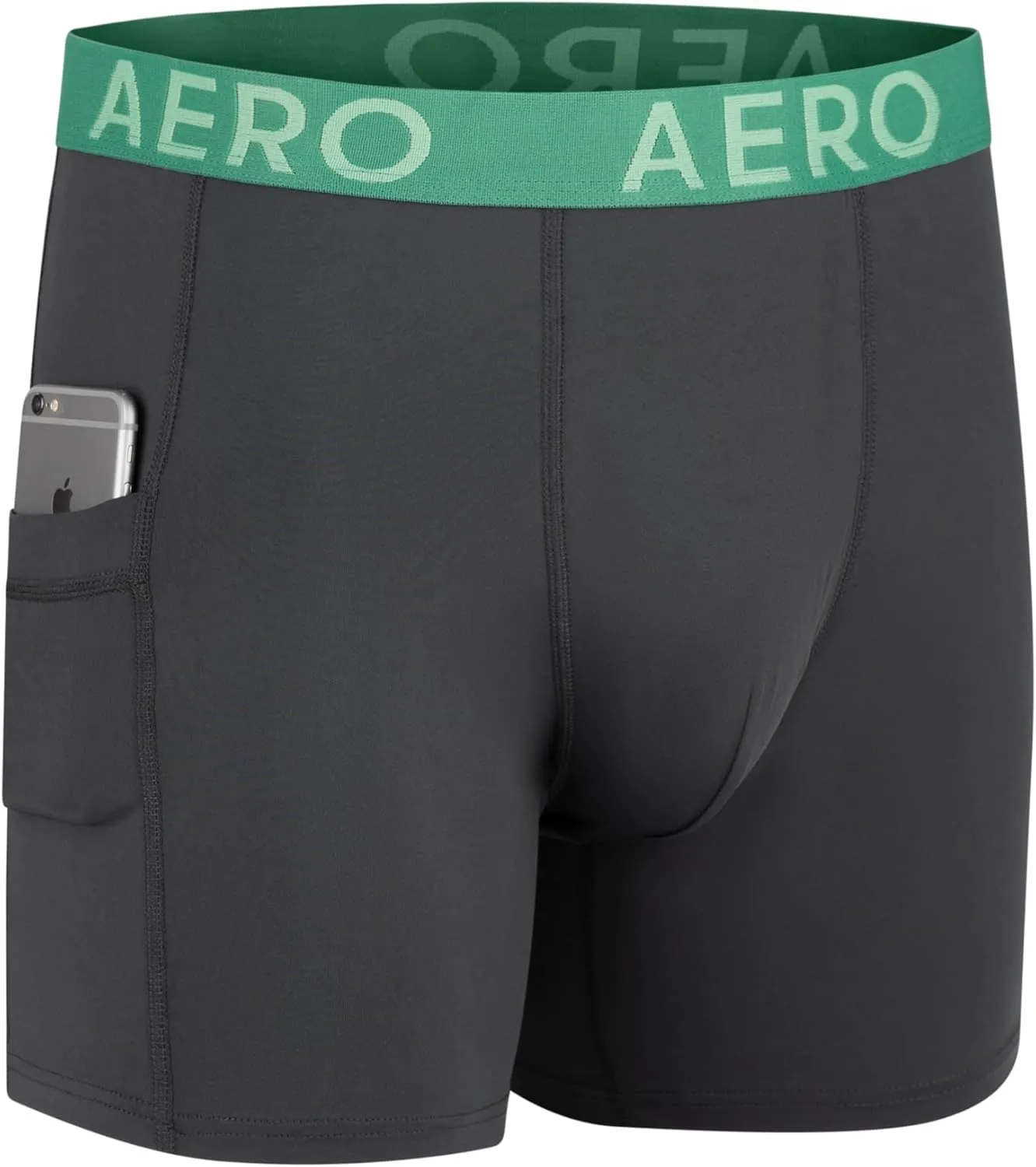 Aeropostale Mens Performance Compression Boxer Briefs Underwear Athletic Shorts, Baselayer Running Workout Fitness Shorts