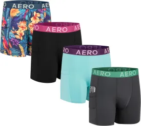 Aeropostale Mens Performance Compression Boxer Briefs Underwear Athletic Shorts, Baselayer Running Workout Fitness Shorts