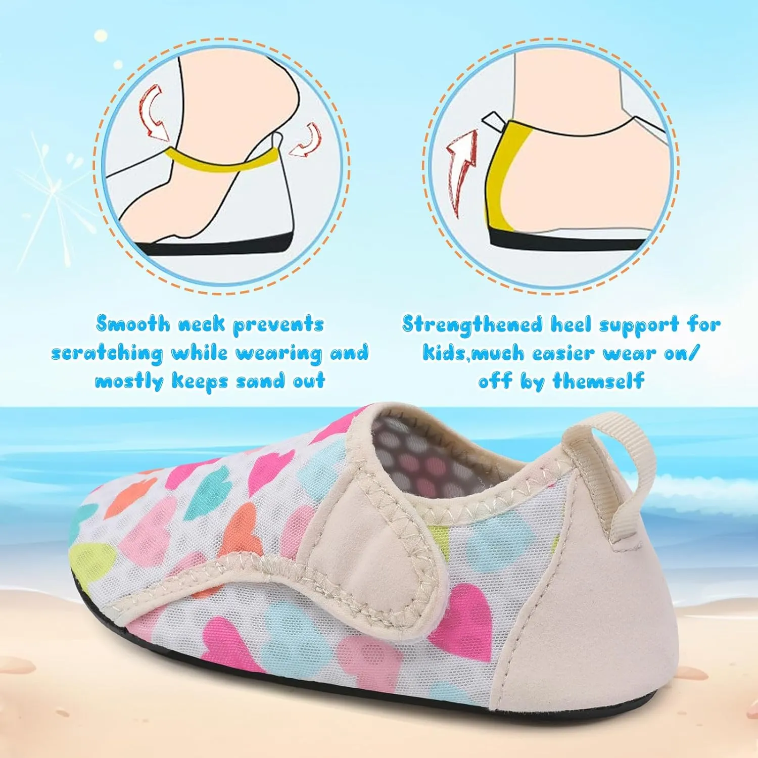 Besroad Kids Water Shoes Girls Boys Quick Dry Aqua Socks Barefoot Non Slip Beach Swim Surf Shoes