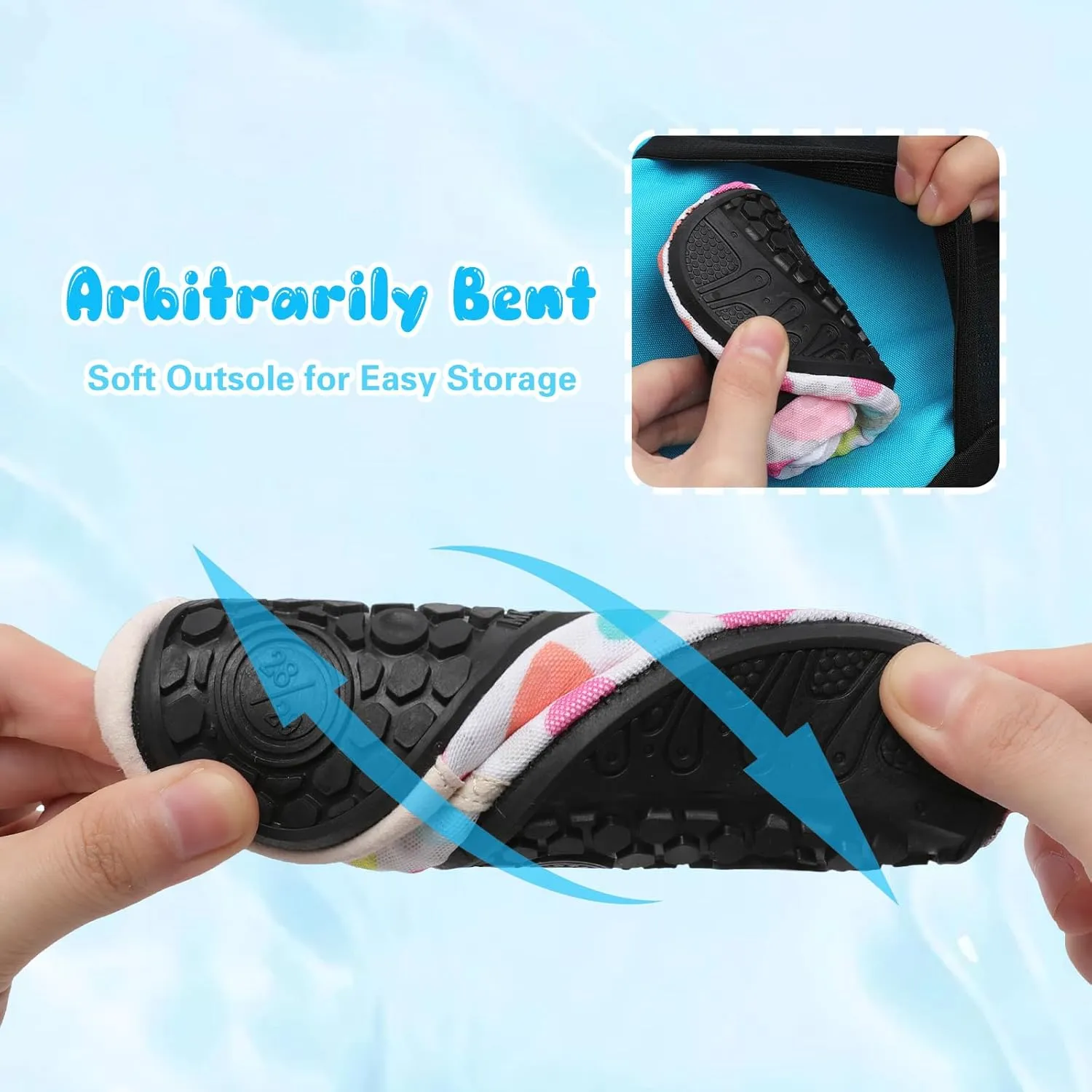 Besroad Kids Water Shoes Girls Boys Quick Dry Aqua Socks Barefoot Non Slip Beach Swim Surf Shoes