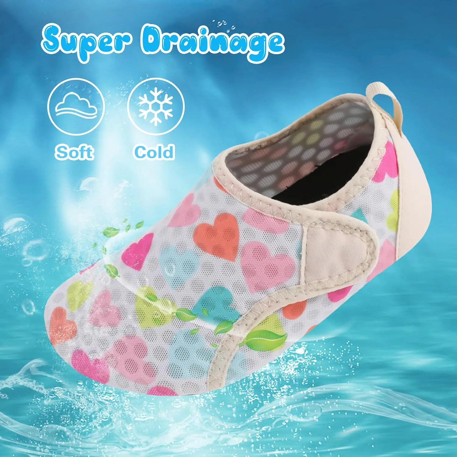 Besroad Kids Water Shoes Girls Boys Quick Dry Aqua Socks Barefoot Non Slip Beach Swim Surf Shoes