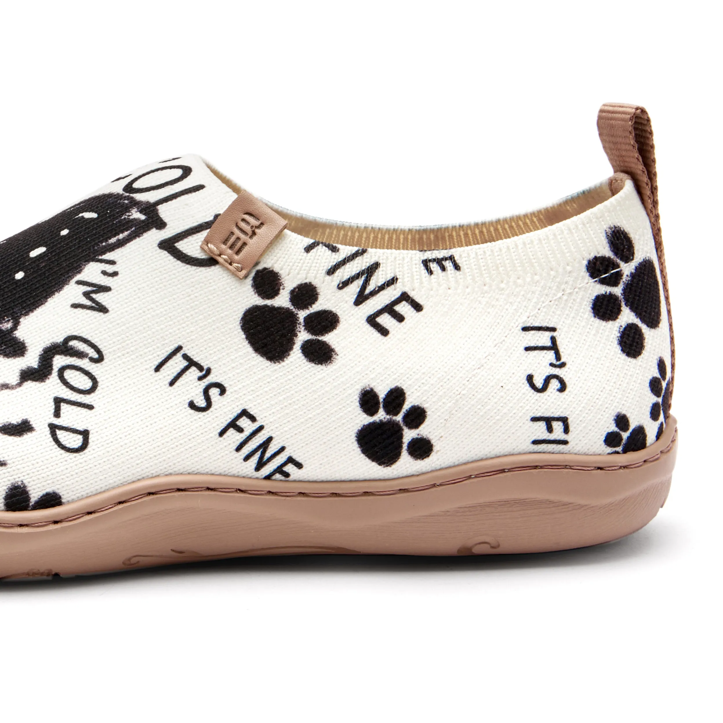 Black Cat Print Cute Women's Slip-On Shoes Painted Canvas Sneakers