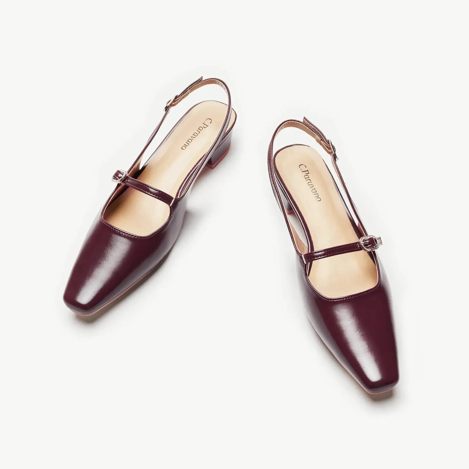 Block Heel Slingback Sandals (Alva)