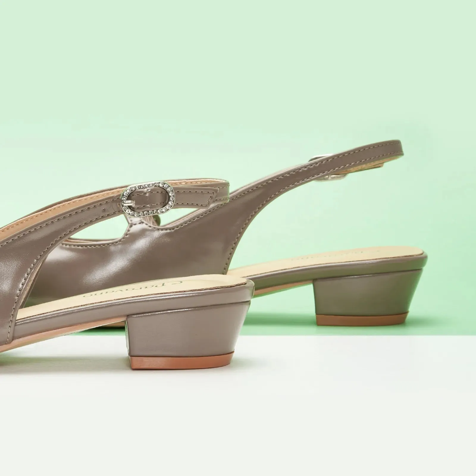 Block Heel Slingback Sandals (Alva)