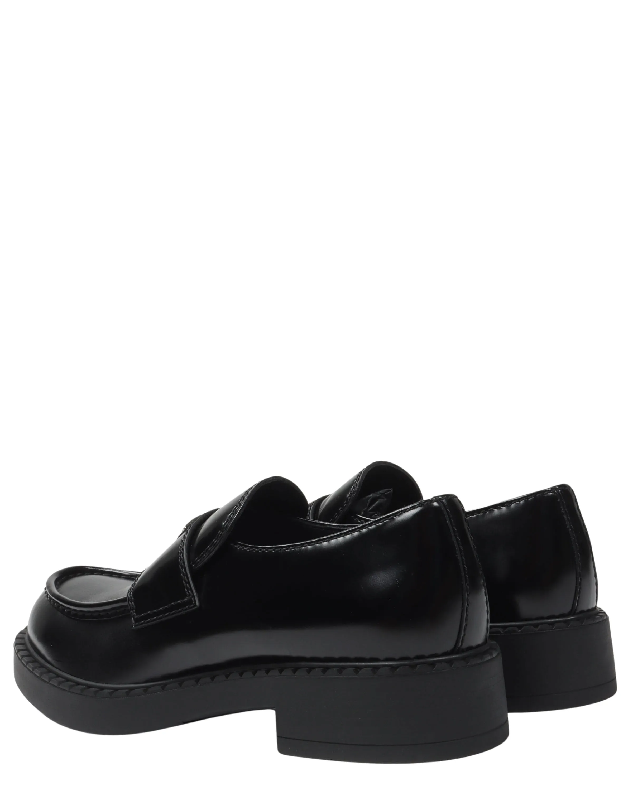 Brushed Leather Loafers