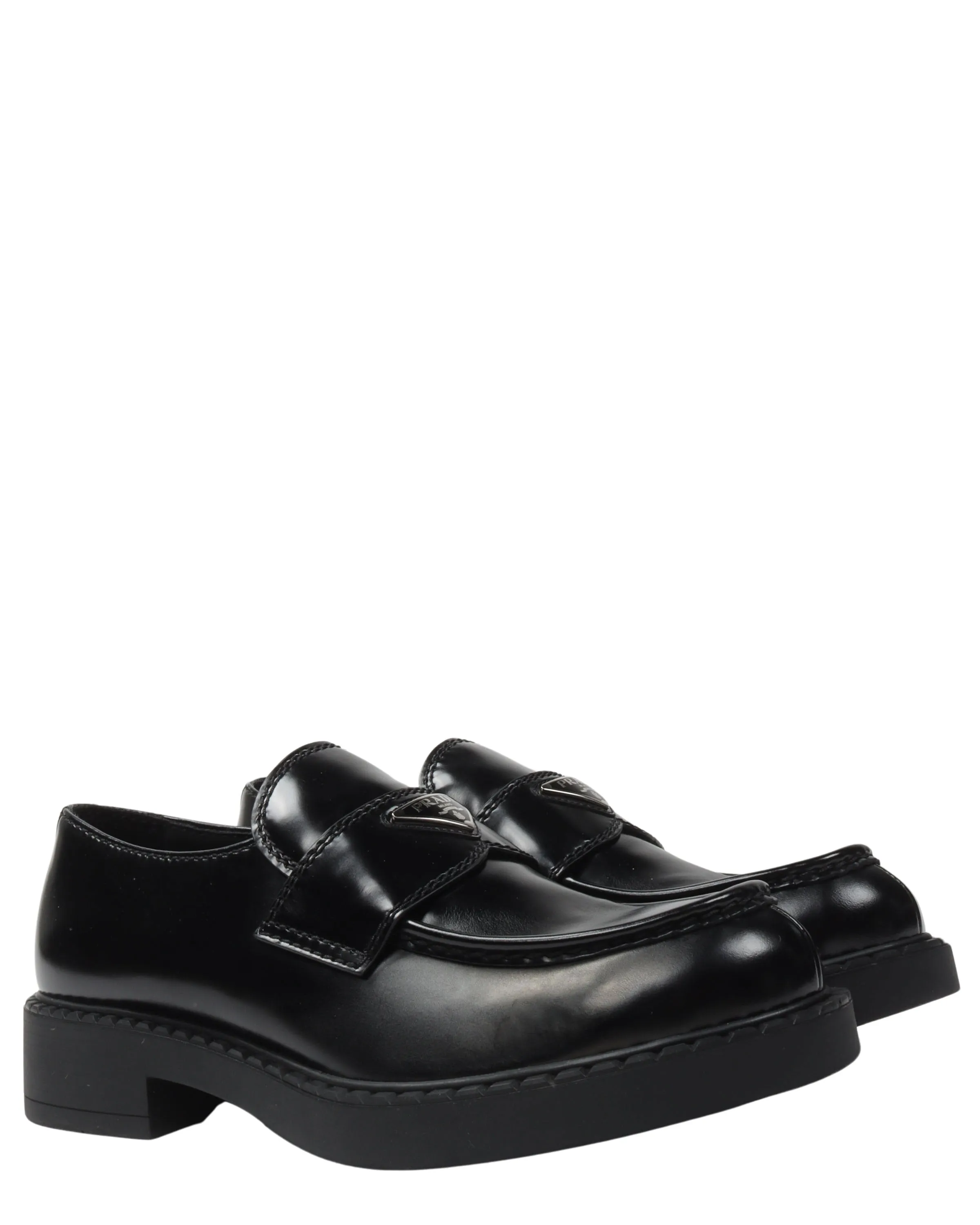Brushed Leather Loafers