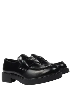 Brushed Leather Loafers