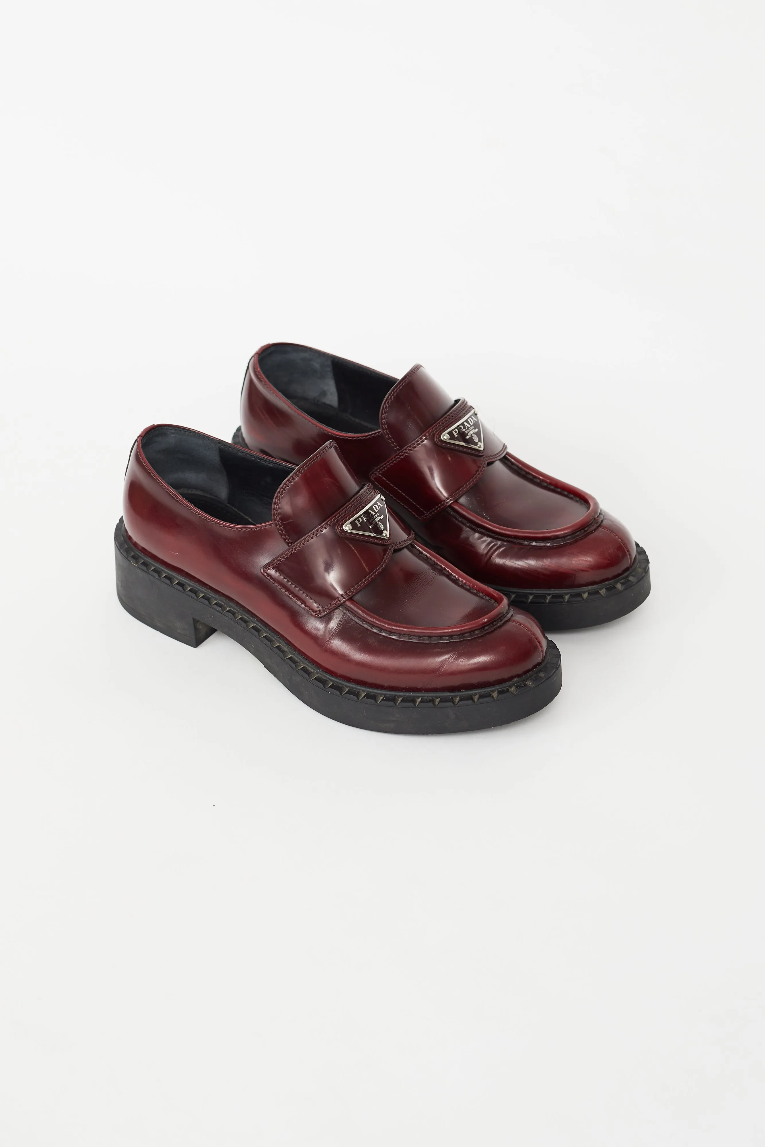 Burgundy Patent Logo Loafer