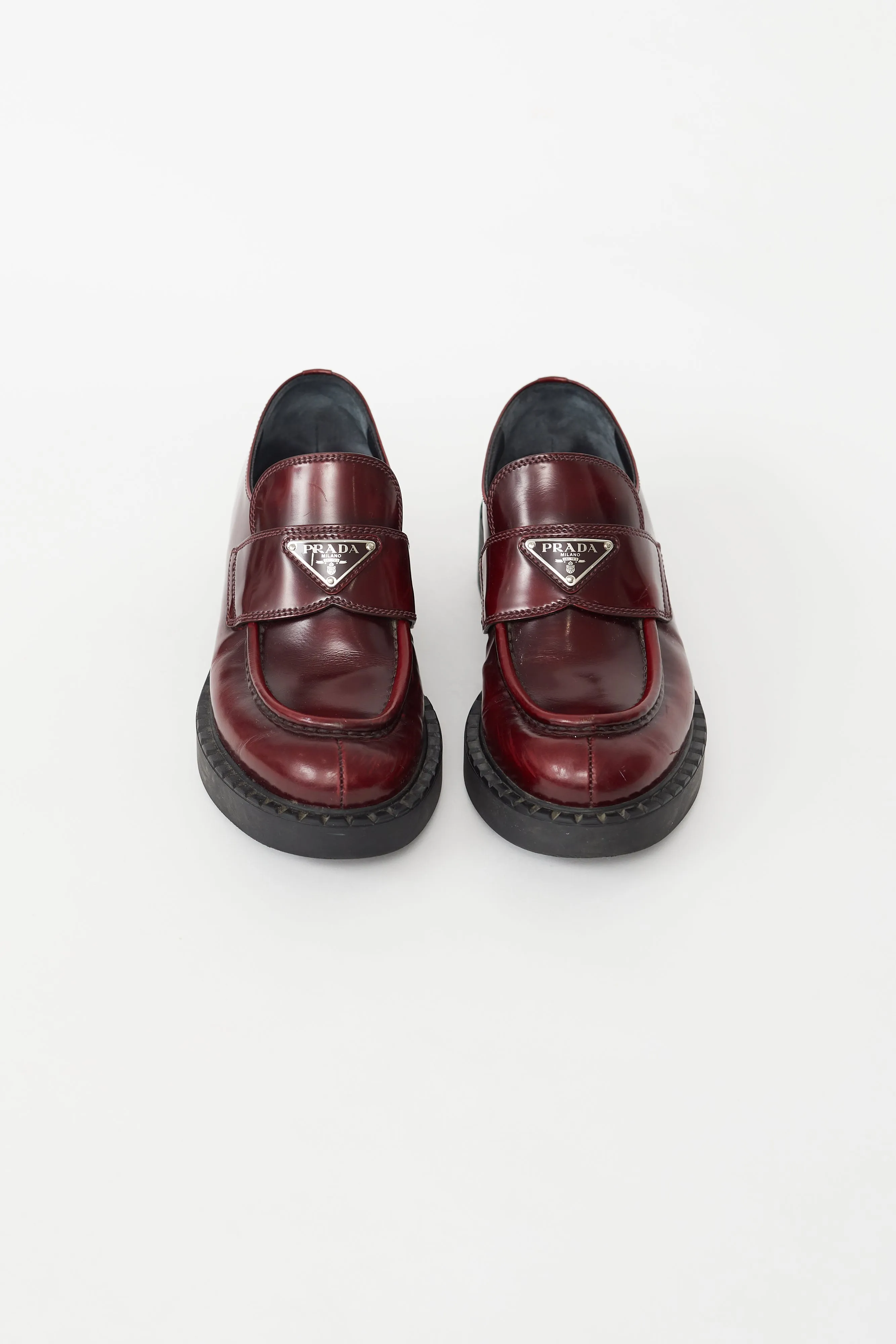 Burgundy Patent Logo Loafer