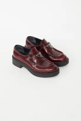 Burgundy Patent Logo Loafer