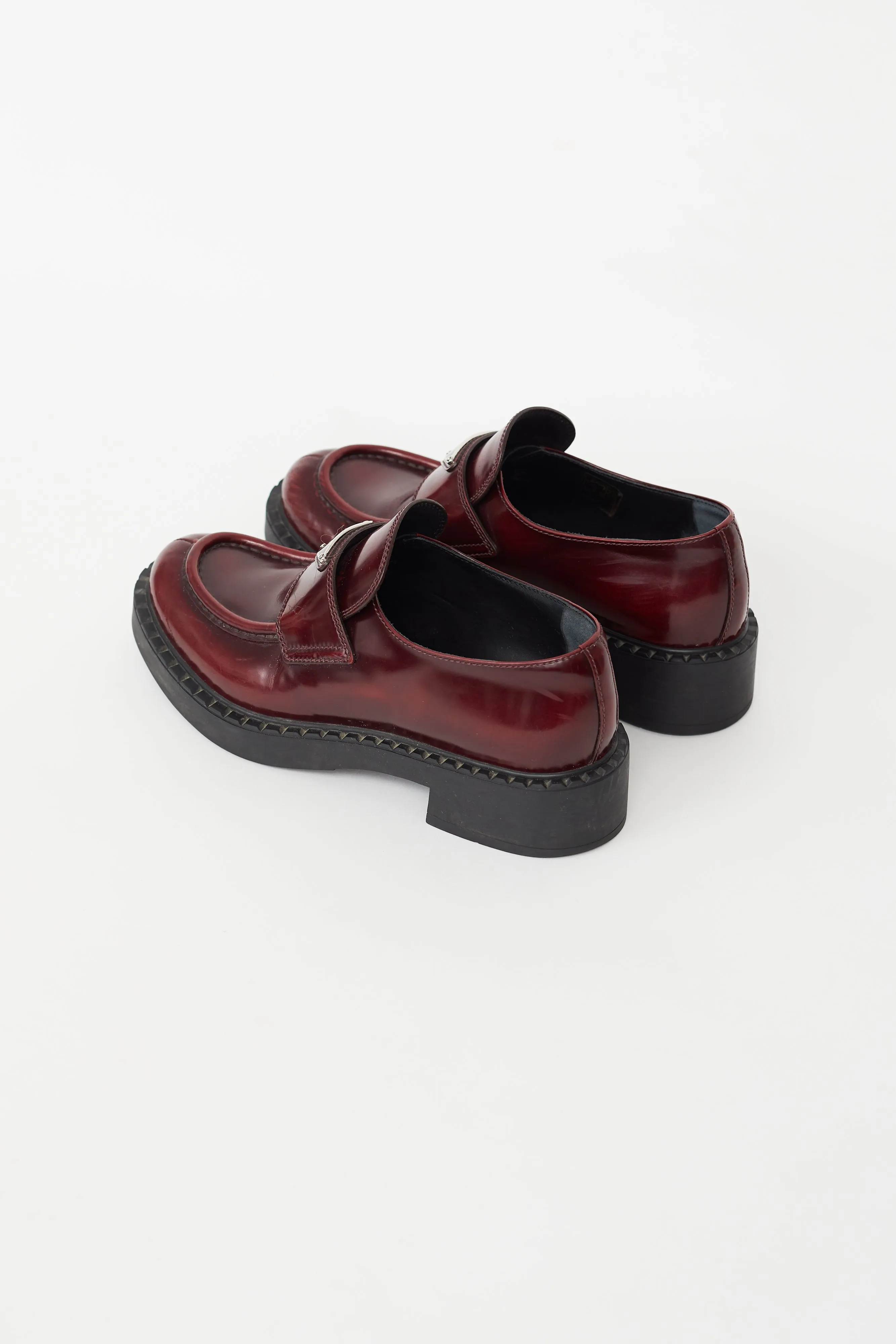 Burgundy Patent Logo Loafer