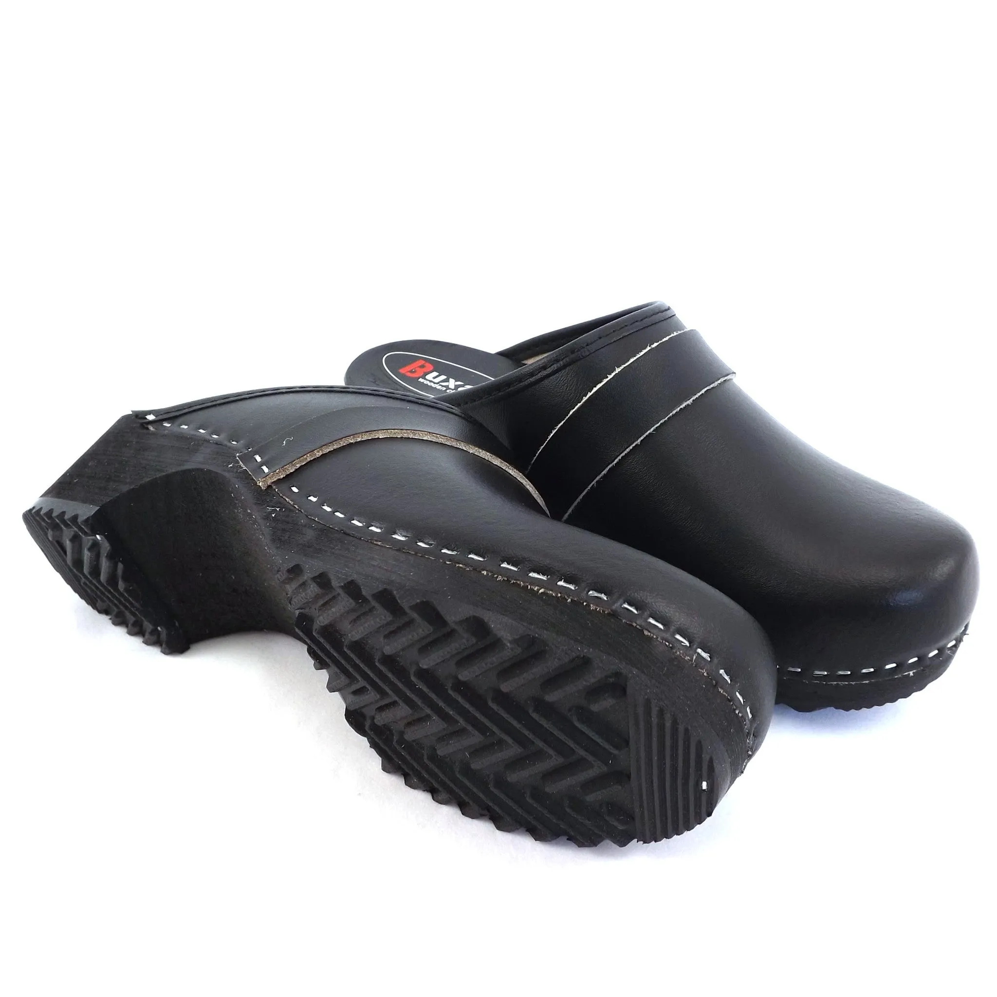 Buxa Traditional Wooden Clog - Black