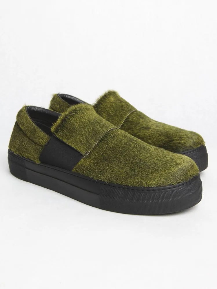 Calf-Hide Platform Slip-On (BN XII RUBBER YELLOW)