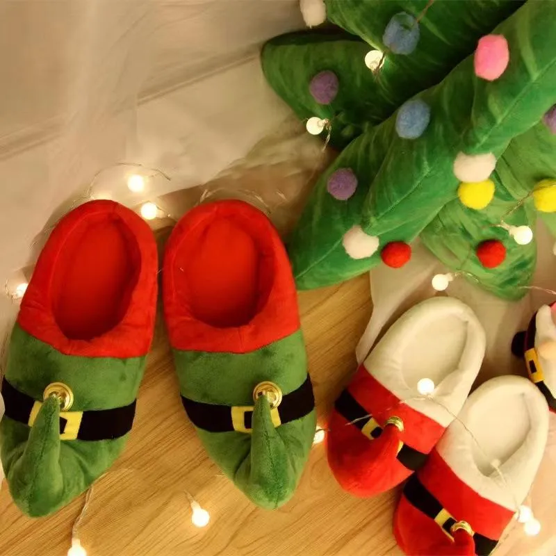 Christmas Home Cotton Slippers Couple Indoor Cotton Slippers