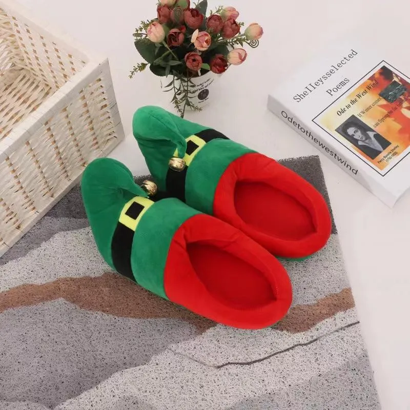 Christmas Home Cotton Slippers Couple Indoor Cotton Slippers