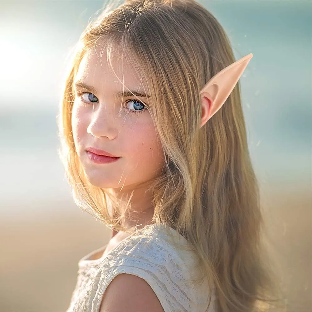 FRESHME Fairy Pixie Elf Ears - Cosplay Soft Pointed Ears Elven Masquerade Vampire Fairy Ears Makeup Costume Accessories