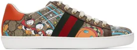 Gucci Beige Disney Edition GG Supreme Ace Sneakers