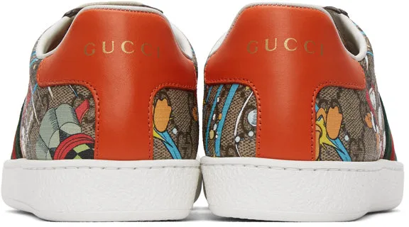 Gucci Beige Disney Edition GG Supreme Ace Sneakers