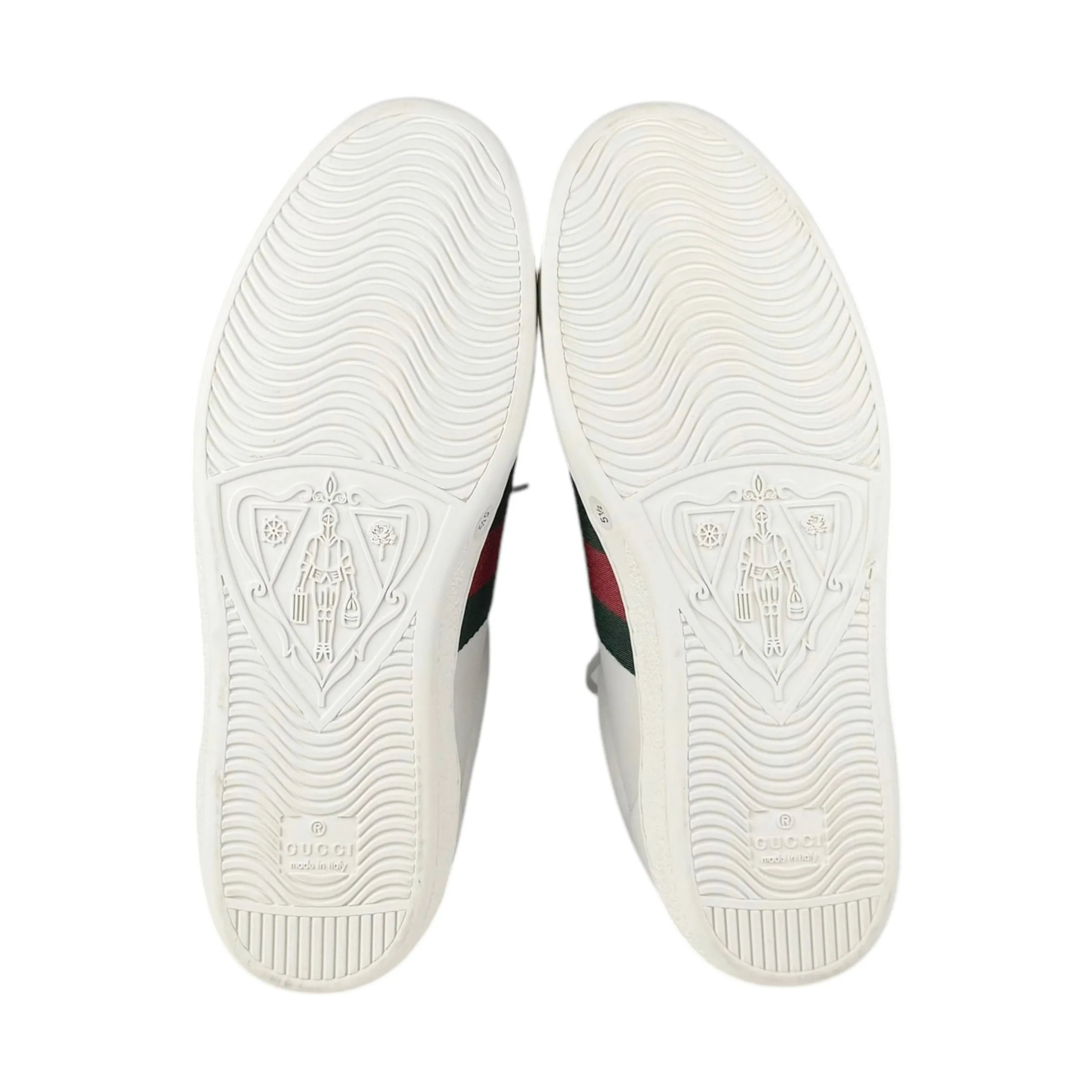 Gucci White Leather Tiger Ace Sneakers