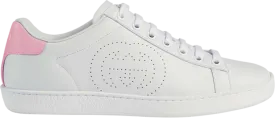 Gucci Wmns Ace Interlocking G Sneakers - White Pink