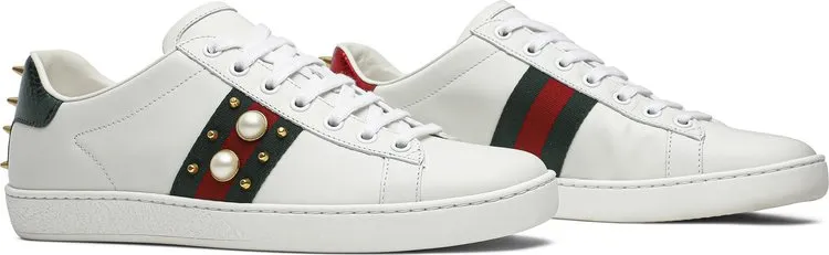 Gucci Wmns Ace Studded White Sneakers