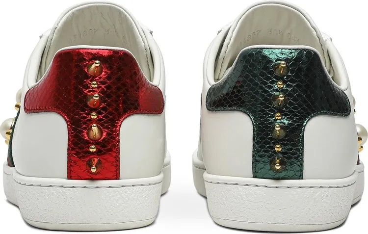 Gucci Wmns Ace Studded White Sneakers