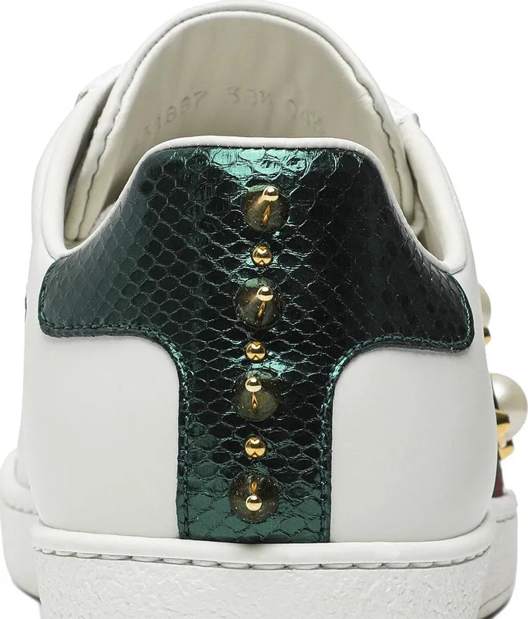 Gucci Wmns Ace Studded White Sneakers