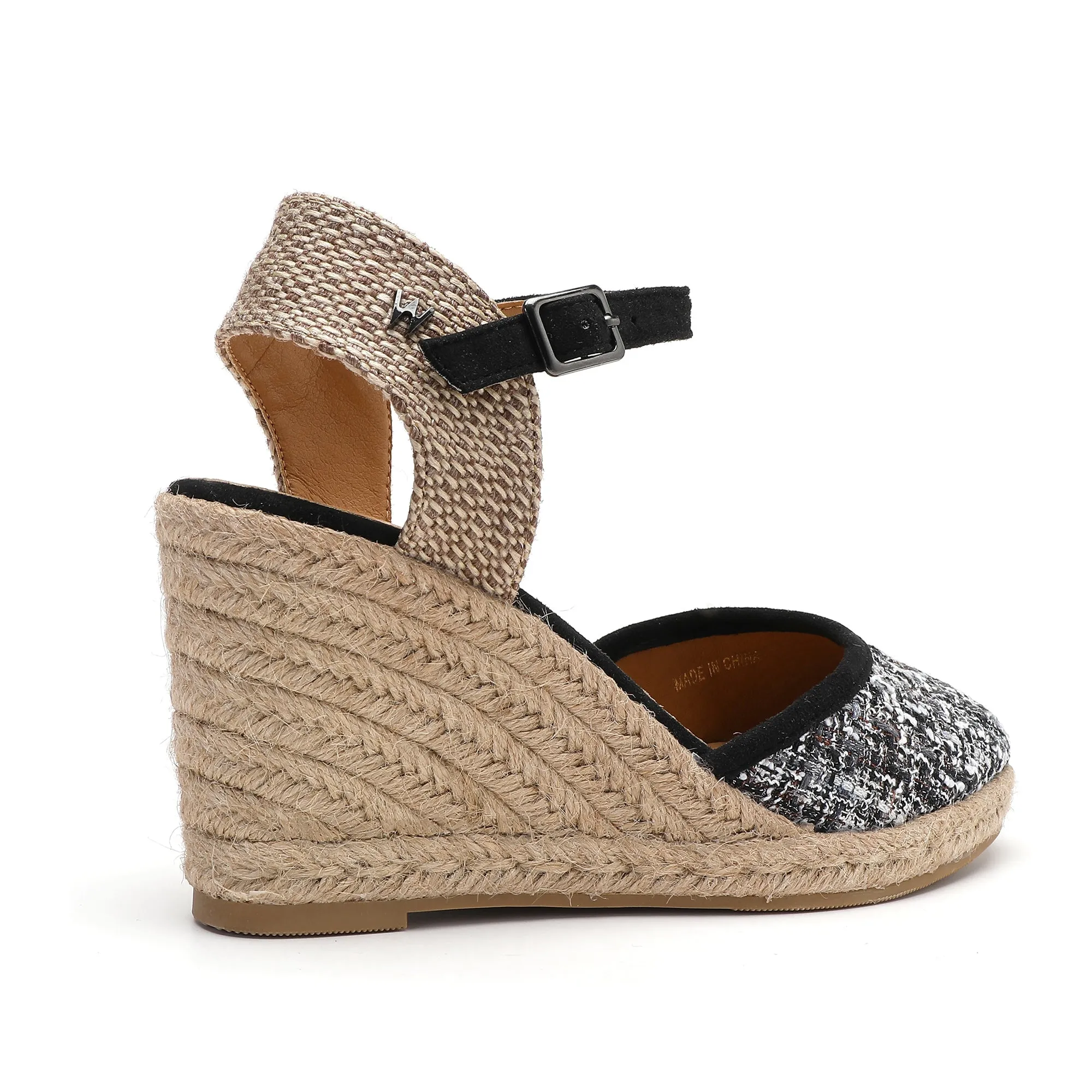 Joy Black Grey Espadrilles