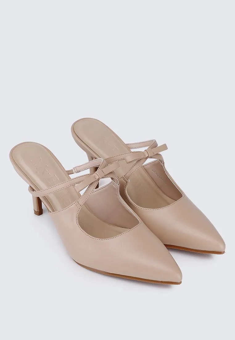 Levia Comfy Heels In Nude
