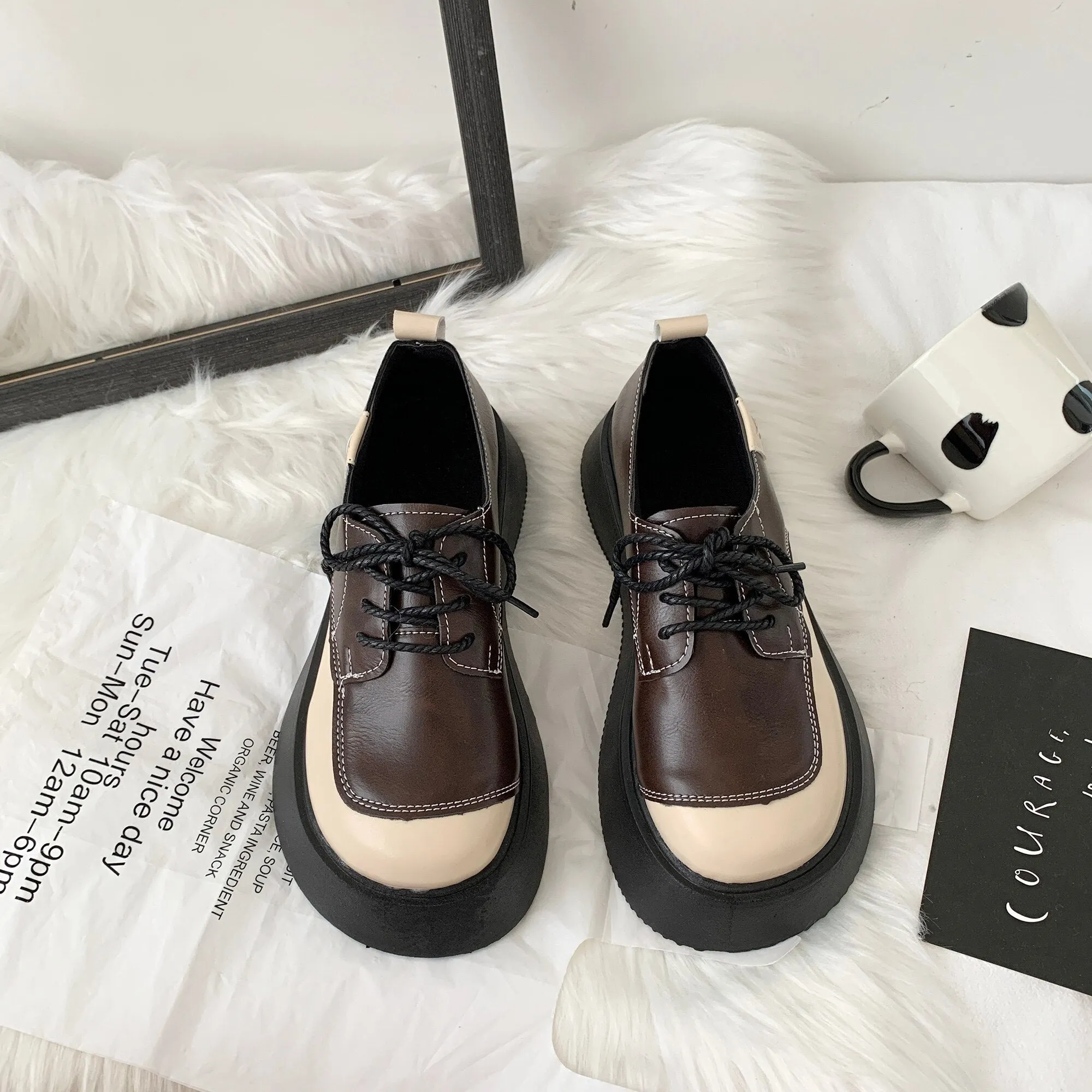 NEW platform shoes women's thick-soled high-heeled Lolita shoes fashion Japanese JK uniform leather shoes college girls sneakers