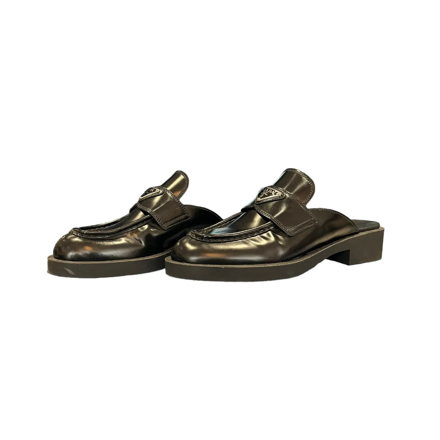 NEW Prada Black 'Spazzolato' Loafers
