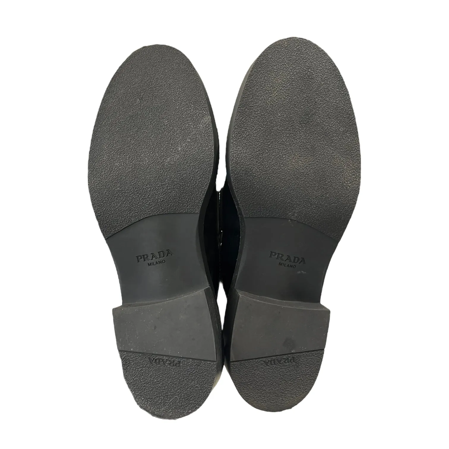 NEW Prada Black 'Spazzolato' Loafers
