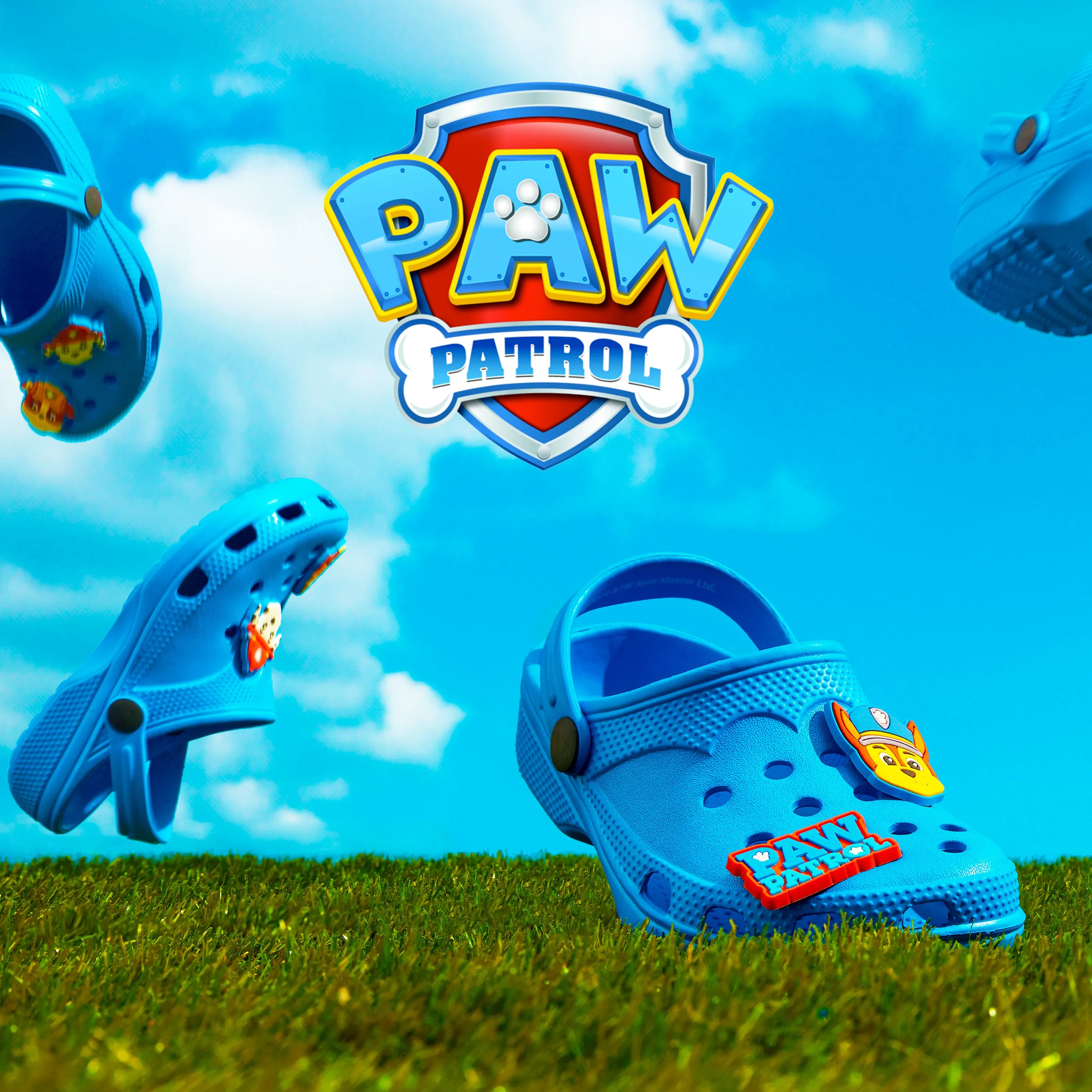 Paw Patrol Boys Clogs with Removable Rubber Charms