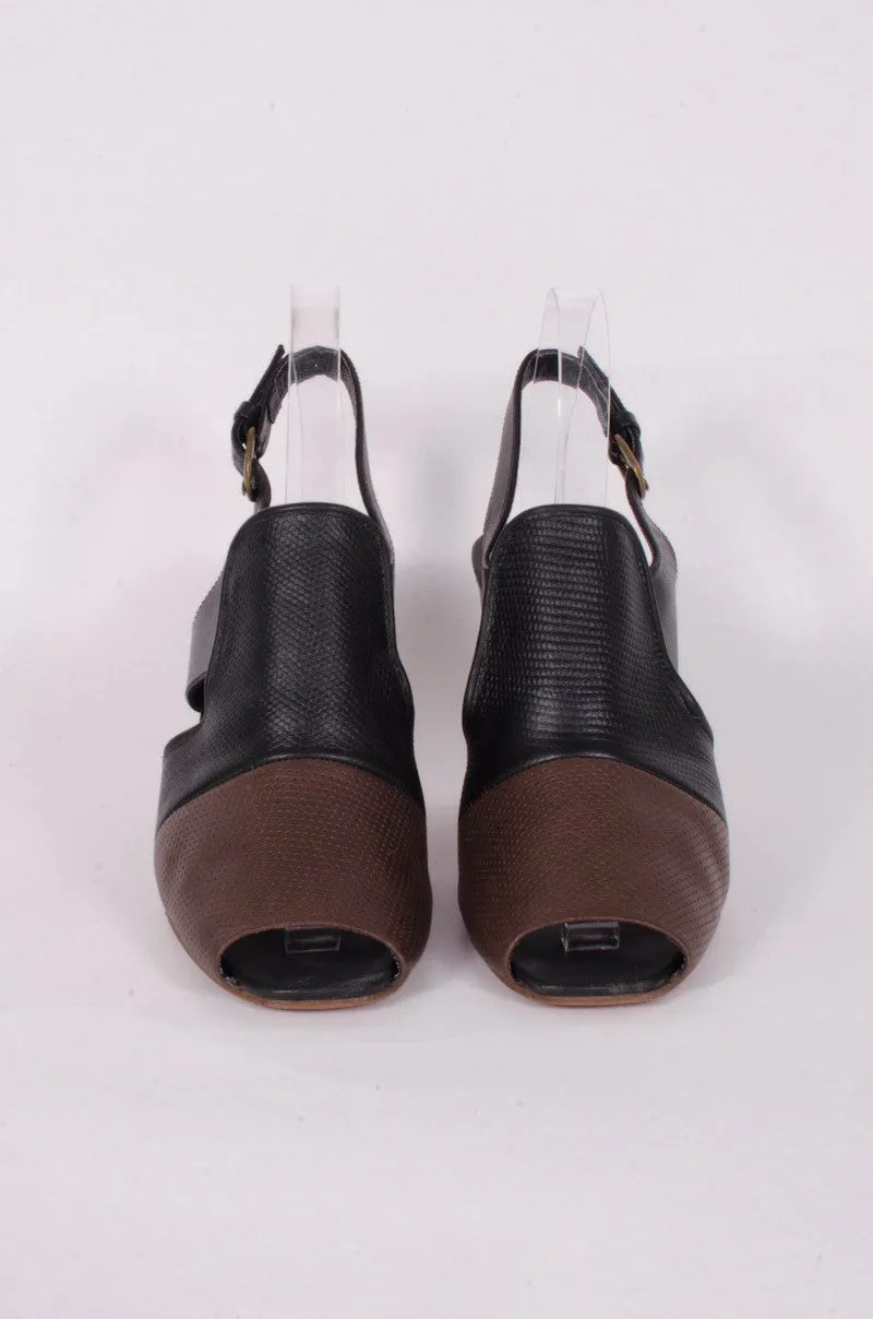 PERFORATED LEATHER SLINGBACKS