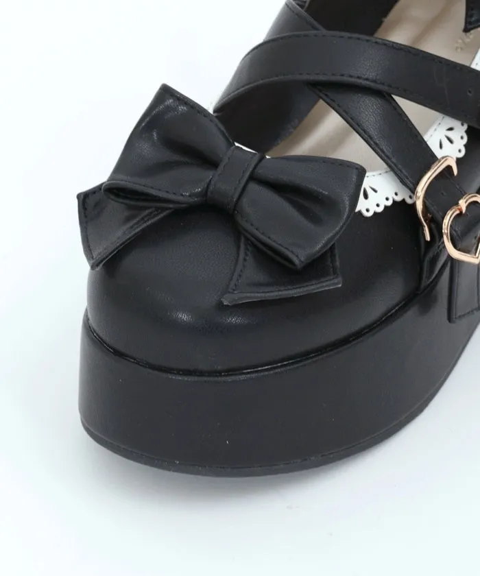 Ribbon Scallop Accent Color Shoes