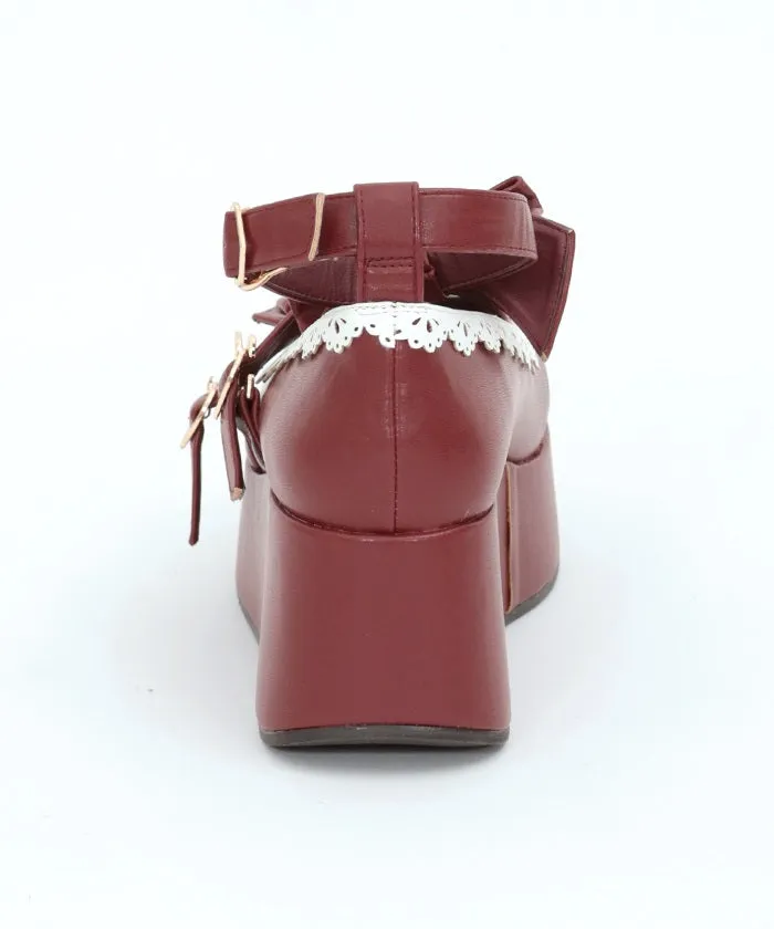 Ribbon Scallop Accent Color Shoes