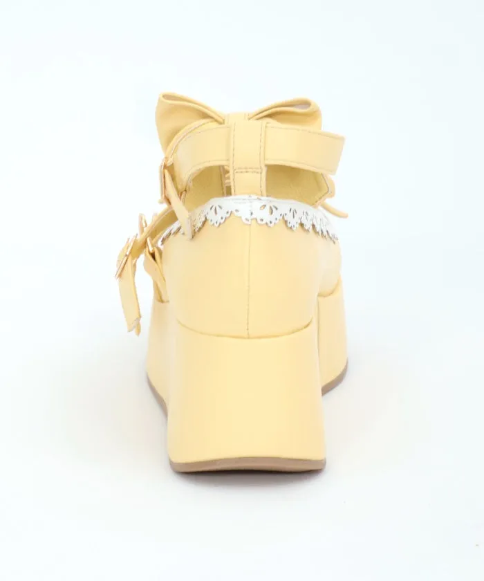 Ribbon Scallop Accent Color Shoes