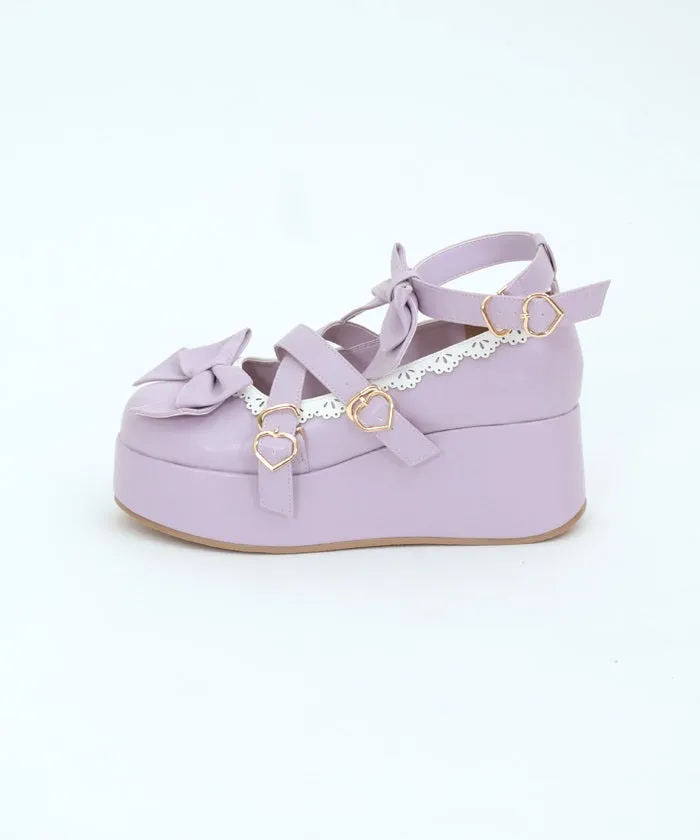 Ribbon Scallop Accent Color Shoes
