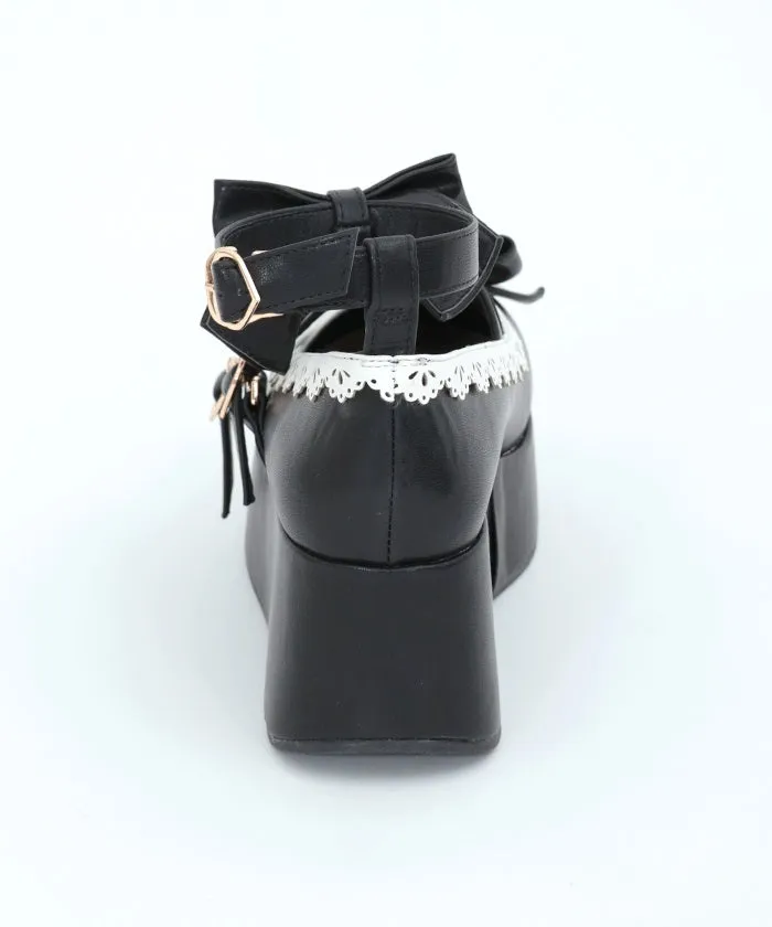 Ribbon Scallop Accent Color Shoes