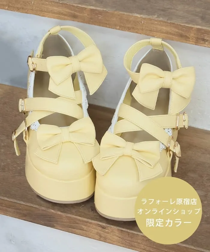 Ribbon Scallop Accent Color Shoes