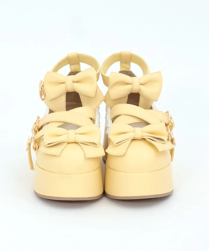 Ribbon Scallop Accent Color Shoes