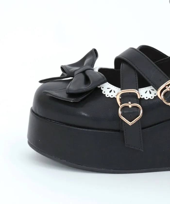 Ribbon Scallop Accent Color Shoes