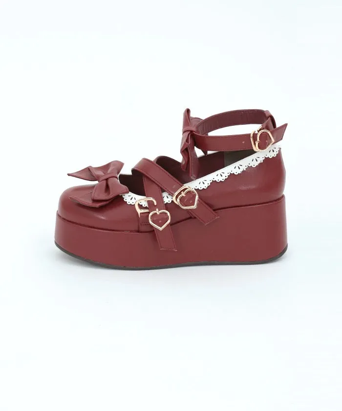 Ribbon Scallop Accent Color Shoes