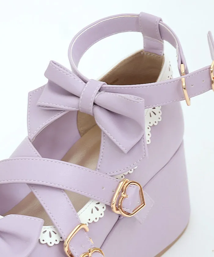 Ribbon Scallop Accent Color Shoes