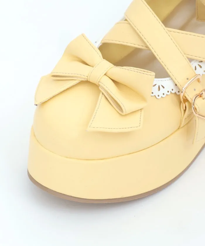 Ribbon Scallop Accent Color Shoes