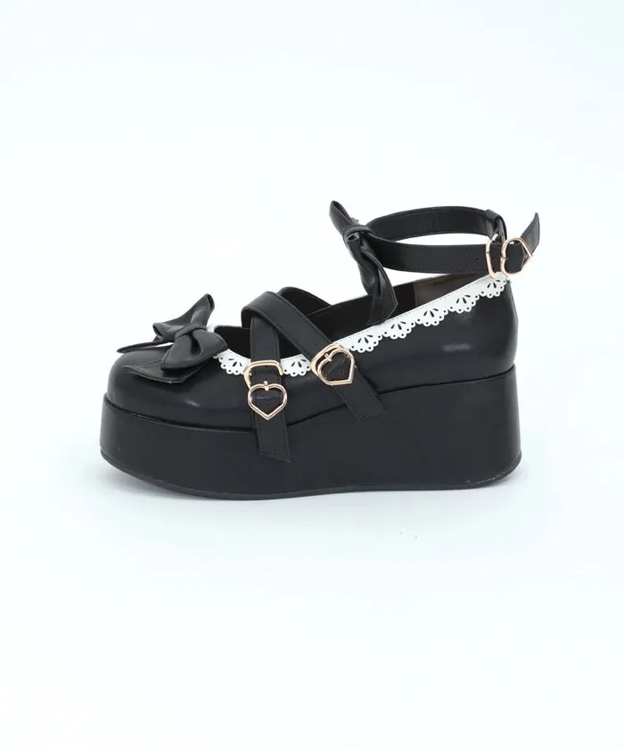 Ribbon Scallop Accent Color Shoes