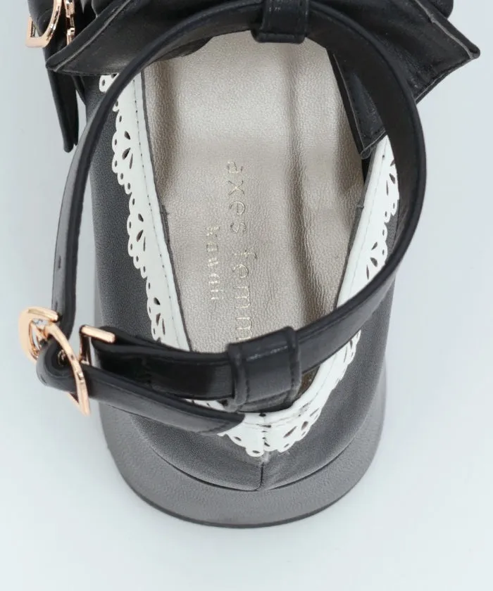 Ribbon Scallop Accent Color Shoes
