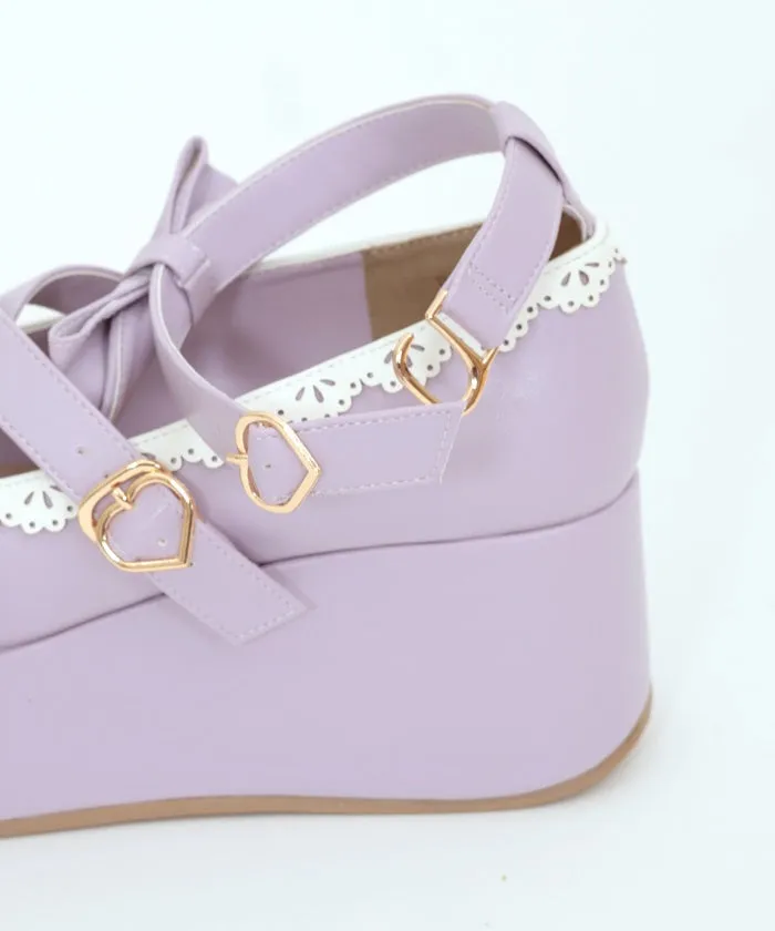 Ribbon Scallop Accent Color Shoes